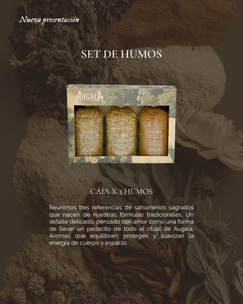 SET X 3 HUMOS SAHUMERIOS ARTESANALES