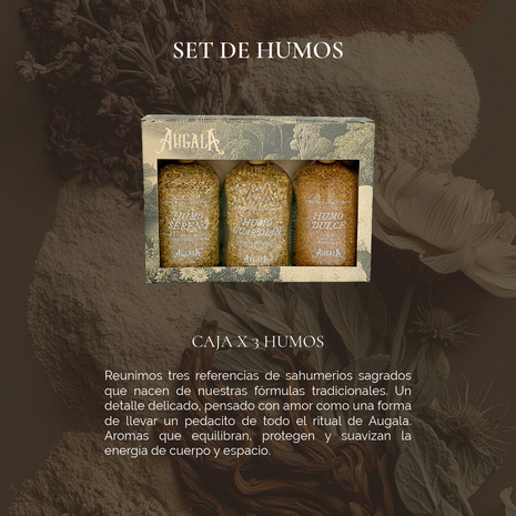 SET X 3 HUMOS SAHUMERIOS ARTESANALES